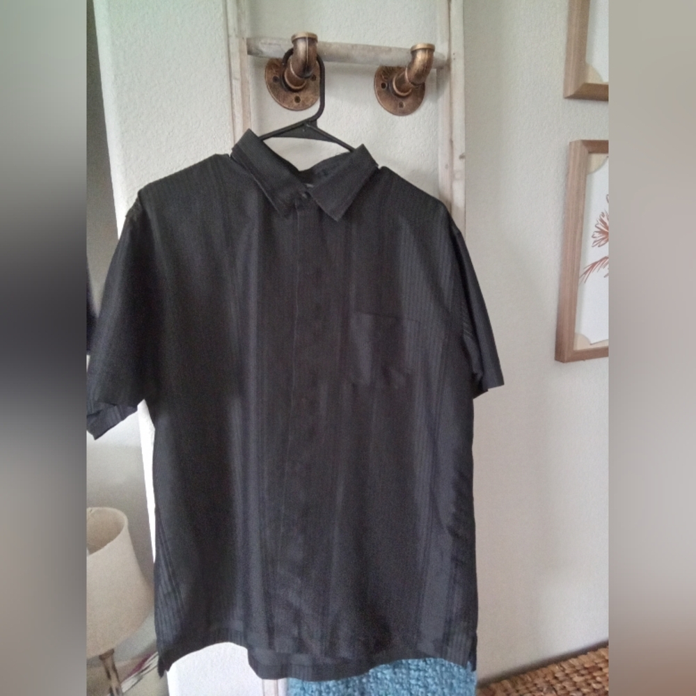 Van Heusen Black Casual Button Down Shirt